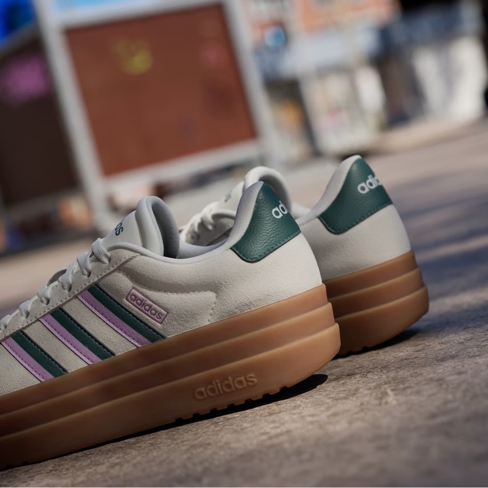 Adidas VL Court Bold Off White Collegiate Green Lilac JI1788 Women’s Shoe - Picture 8 of 11